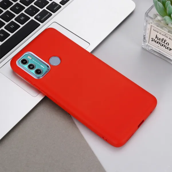 RUBBER Ochranný kryt Motorola Moto G60 červený