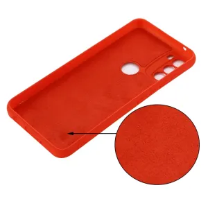RUBBER Ochranný kryt Motorola Moto G71 5G červený
