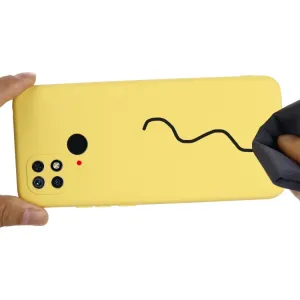 RUBBER Ochranný kryt Xiaomi Redmi 10C žltý