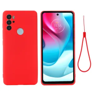 RUBBER Ochranný kryt Motorola Moto G60s červený