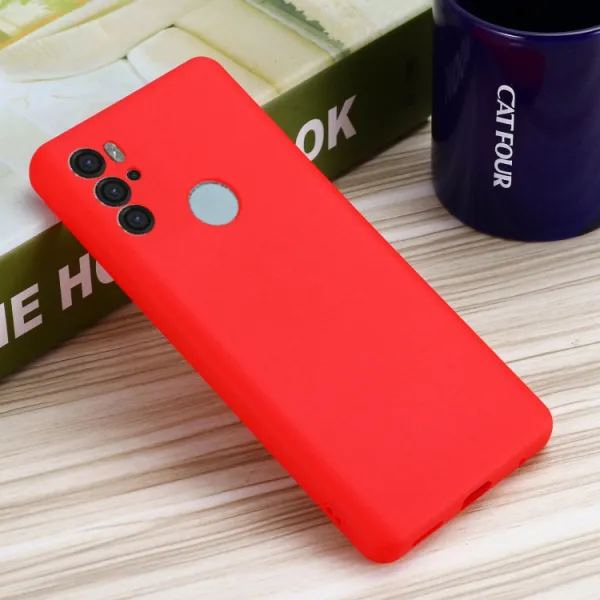 RUBBER Ochranný kryt Motorola Moto G60s červený