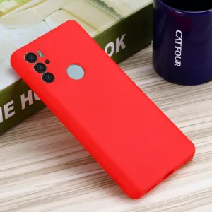 RUBBER Ochranný kryt Motorola Moto G60s červený