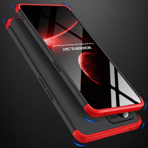 360° Ochranný kryt Realme 9 Pro+ / Realme 9 čierny-červený