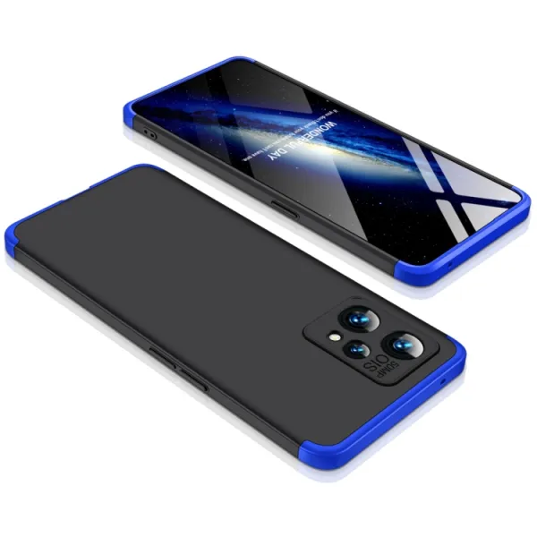 360° Ochranný kryt Realme 9 Pro+ / Realme 9 čierny-modrý