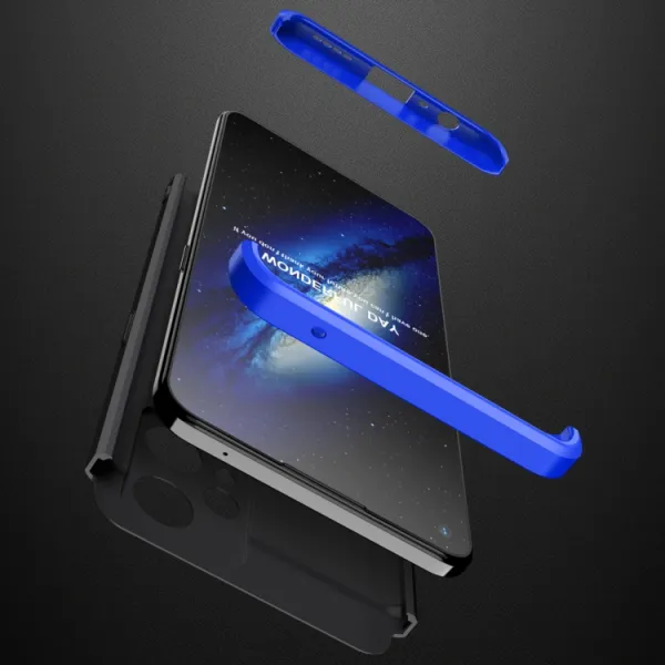 360° Ochranný kryt Realme 9 Pro+ / Realme 9 čierny-modrý