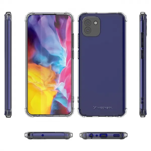 AIRBAG Odolný kryt Samsung Galaxy A03 priehľadný