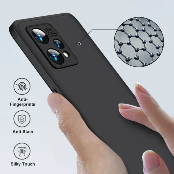 360° Ochranný kryt Realme 9 Pro+ / Realme 9 čierny