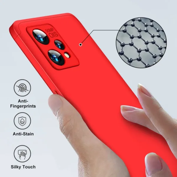 360° Ochranný kryt Realme 9 Pro+ / Realme 9 červený