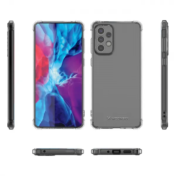 MG Anti Shock Military silikónový kryt na Samsung Galaxy A73, priesvitný