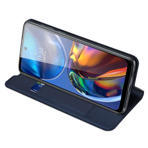 DUX Peňaženkový kryt Motorola Moto E32 / E32s modrý