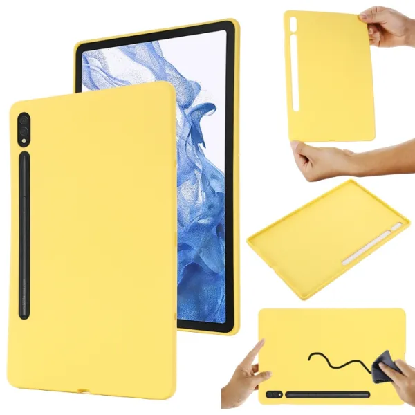 RUBBER Ochranný kryt Samsung Galaxy Tab S8 / Tab S7 žltý