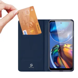 DUX Peňaženkový kryt Motorola Moto E32 / E32s modrý