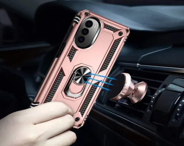 RING Ochranný obal pre Motorola Moto G52 ružový