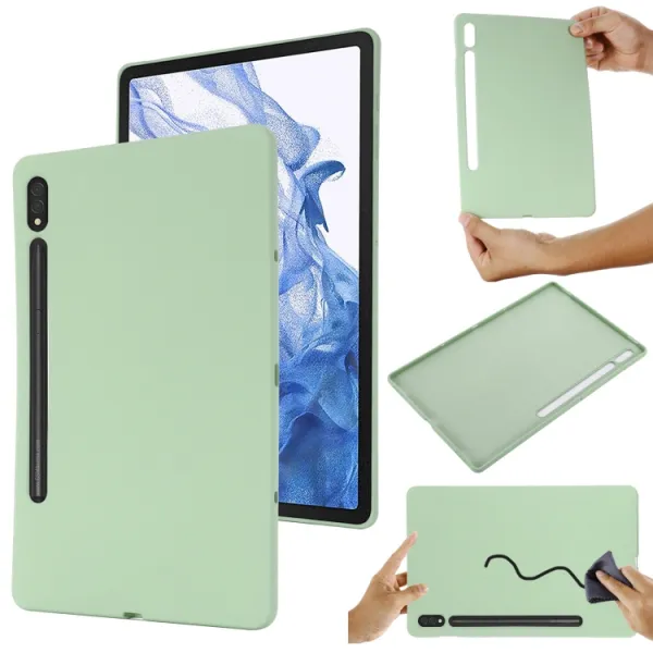 RUBBER Ochranný kryt Samsung Galaxy Tab S8 / Tab S7 zelený