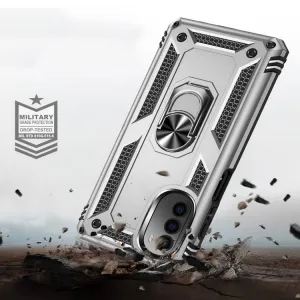 RING Ochranný obal pre Motorola Moto G52 strieborný