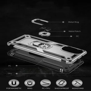 RING Ochranný obal pre Motorola Moto G52 strieborný