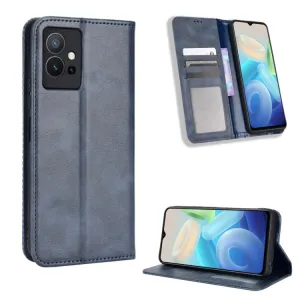 BUSINESS Peňaženkový kryt pre Vivo Y55 5G modrý