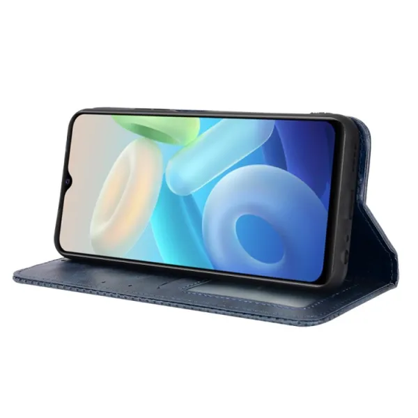 BUSINESS Peňaženkový kryt pre Vivo Y55 5G modrý