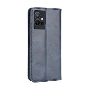 BUSINESS Peňaženkový kryt pre Vivo Y55 5G modrý