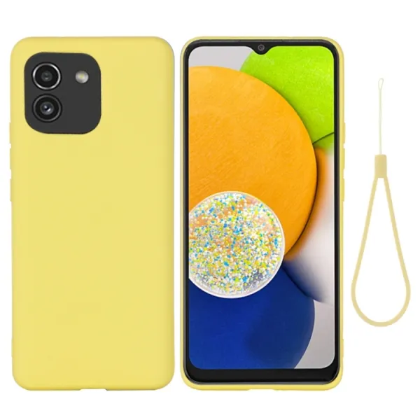 RUBBER Ochranný kryt Samsung Galaxy A03 žltý