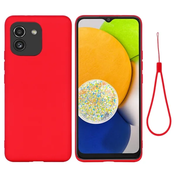 RUBBER Ochranný kryt Samsung Galaxy A03 červený