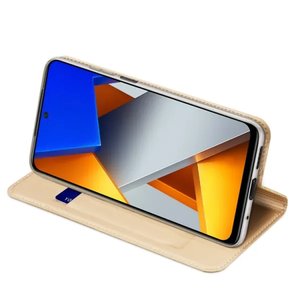 DUX Peňaženkový kryt Xiaomi Poco M4 Pro zlatý