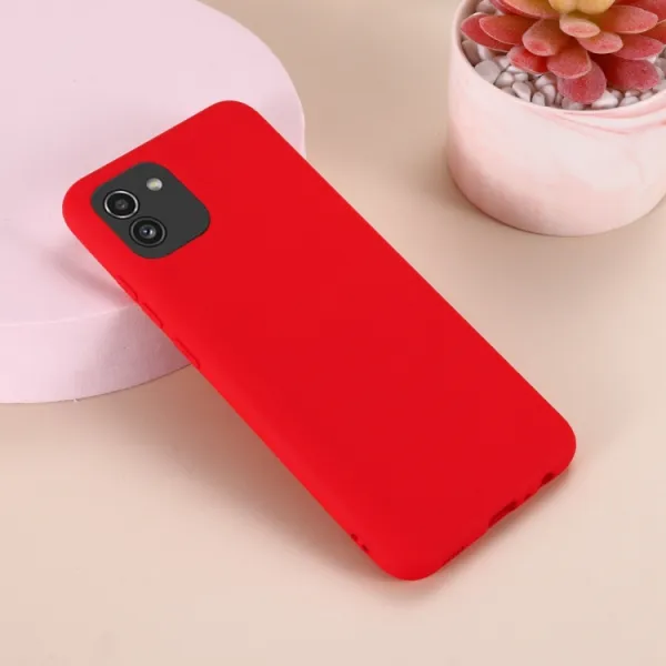 RUBBER Ochranný kryt Samsung Galaxy A03 červený