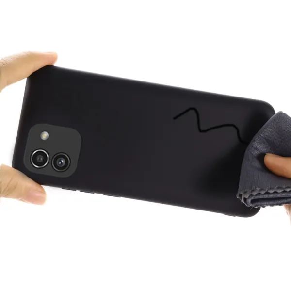 RUBBER Ochranný kryt Samsung Galaxy A03 čierny