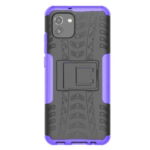 STAND Extra odolný obal Samsung Galaxy A03 fialový