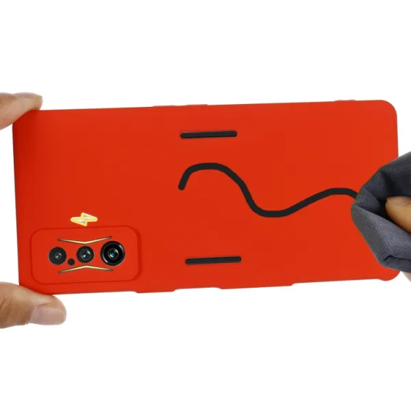 RUBBER Ochranný kryt Xiaomi Poco F4 GT červený