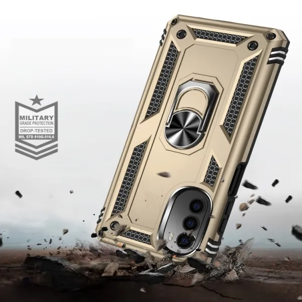 RING Ochranný obal pre Motorola Moto G52 zlatý