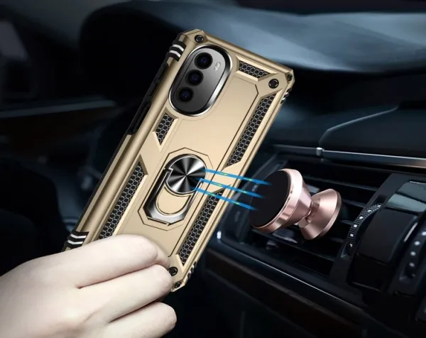 RING Ochranný obal pre Motorola Moto G52 zlatý