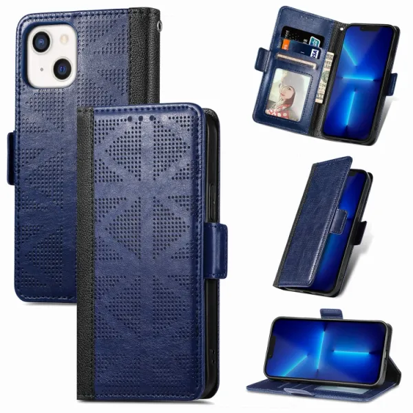 GRID Peňaženkový kryt Apple iPhone 13 mini modrý