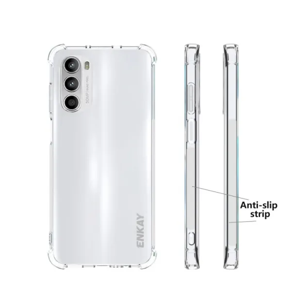 ENKAY AIRBAG Extra odolný kryt Motorola Moto G52 priehľadný