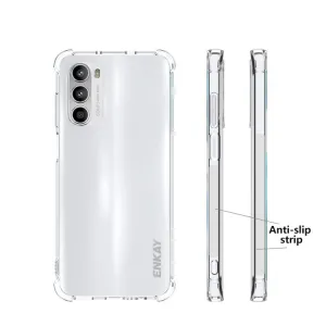 ENKAY AIRBAG Extra odolný kryt Motorola Moto G52 priehľadný