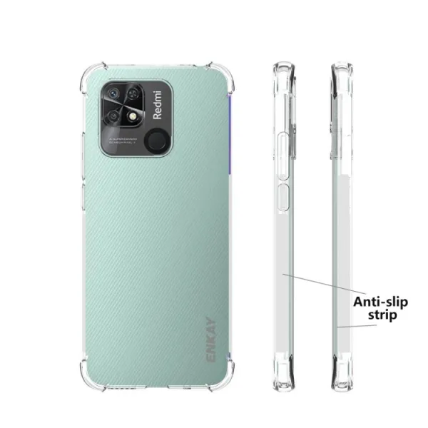 ENKAY AIRBAG Extra odolný kryt Xiaomi Redmi 10C priehľadný