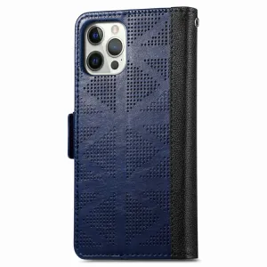 GRID Peňaženkový kryt Apple iPhone 12 / 12 Pro modrý