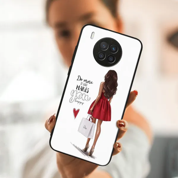 MY ART Silikónový obal Huawei Nova 8i RED DRESS (137)