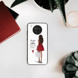 MY ART Silikónový obal Huawei Nova 8i RED DRESS (137)