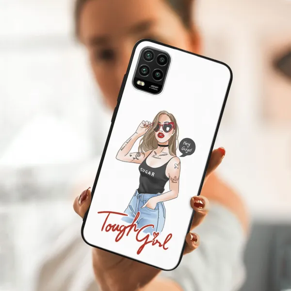 MY ART Silikónový obal Xiaomi Mi 10 Lite TOUGH GIRL (131)