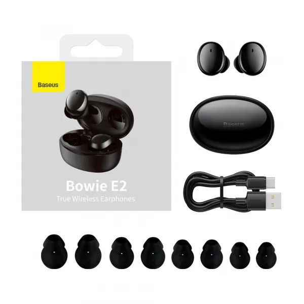 BASEUS BOWIE E2 Bezdrôtové slúchadlá čierne