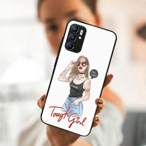 MY ART Silikónový obal Oppo Reno6 5G TOUGH GIRL (131)