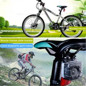 PULUZ Držiak pre akčnú kameru na bicykel červený