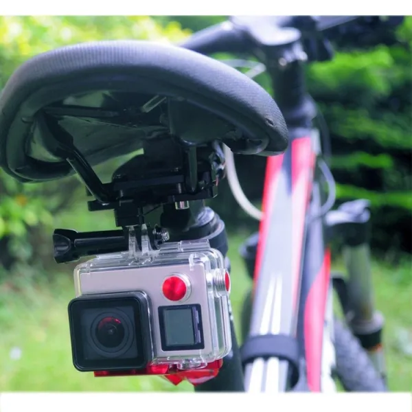 PULUZ Držiak pre akčnú kameru na bicykel červený