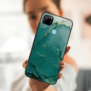 MY ART Silikónový obal Realme C11 GREEN MARBLE (145)