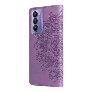 ART Peňaženkový kryt Tecno Camon 18 BLOOM fialový