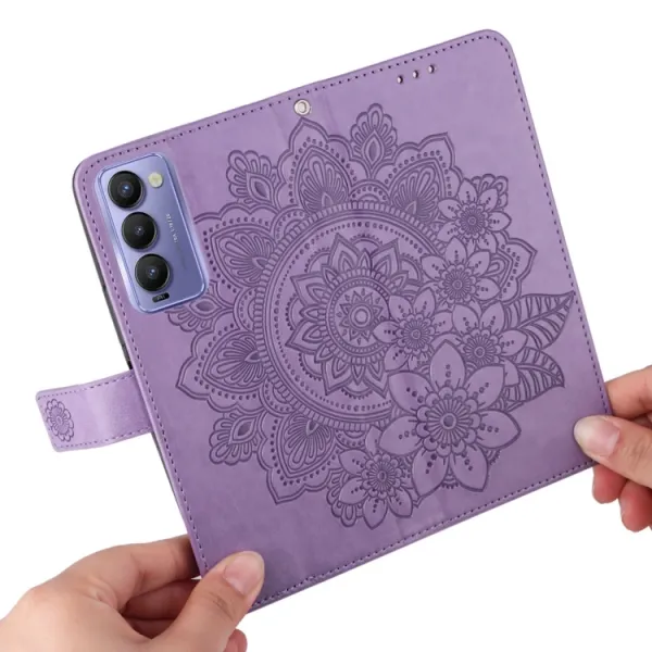 ART Peňaženkový kryt Tecno Camon 18 BLOOM fialový