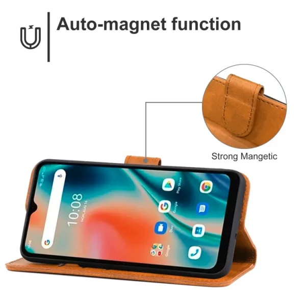 SMOOTH Peňaženkové puzdro Umidigi Bison X10 Pro hnedé