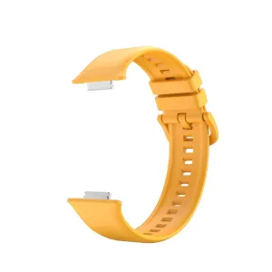 BUTTERFLY Silikónový remienok Huawei Watch Fit 2 žltý