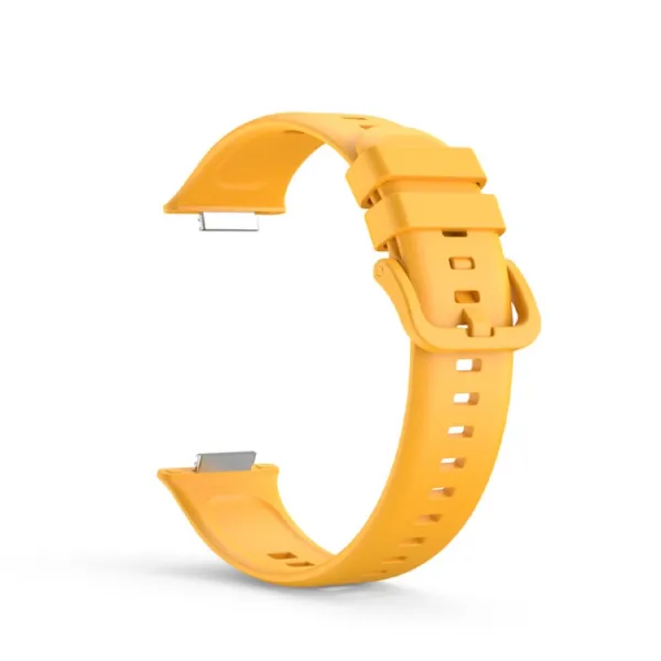 BUTTERFLY Silikónový remienok Huawei Watch Fit 2 žltý